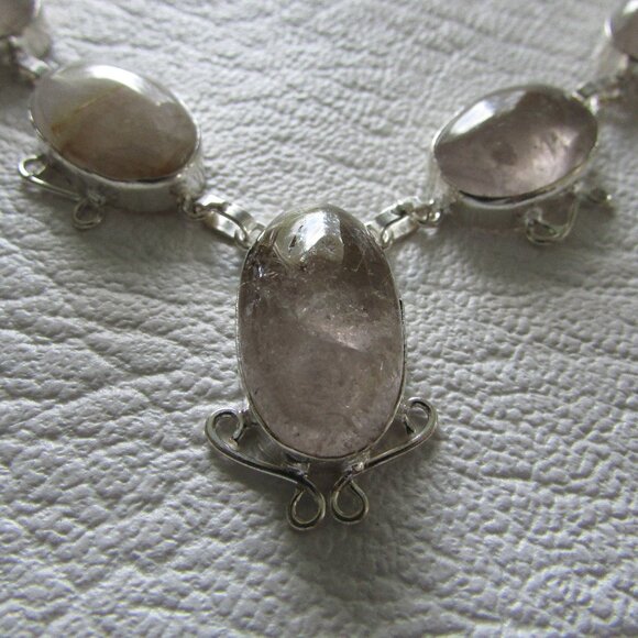 Grey Rutilated Quartz Necklace - NEW - Picture 4 of 8